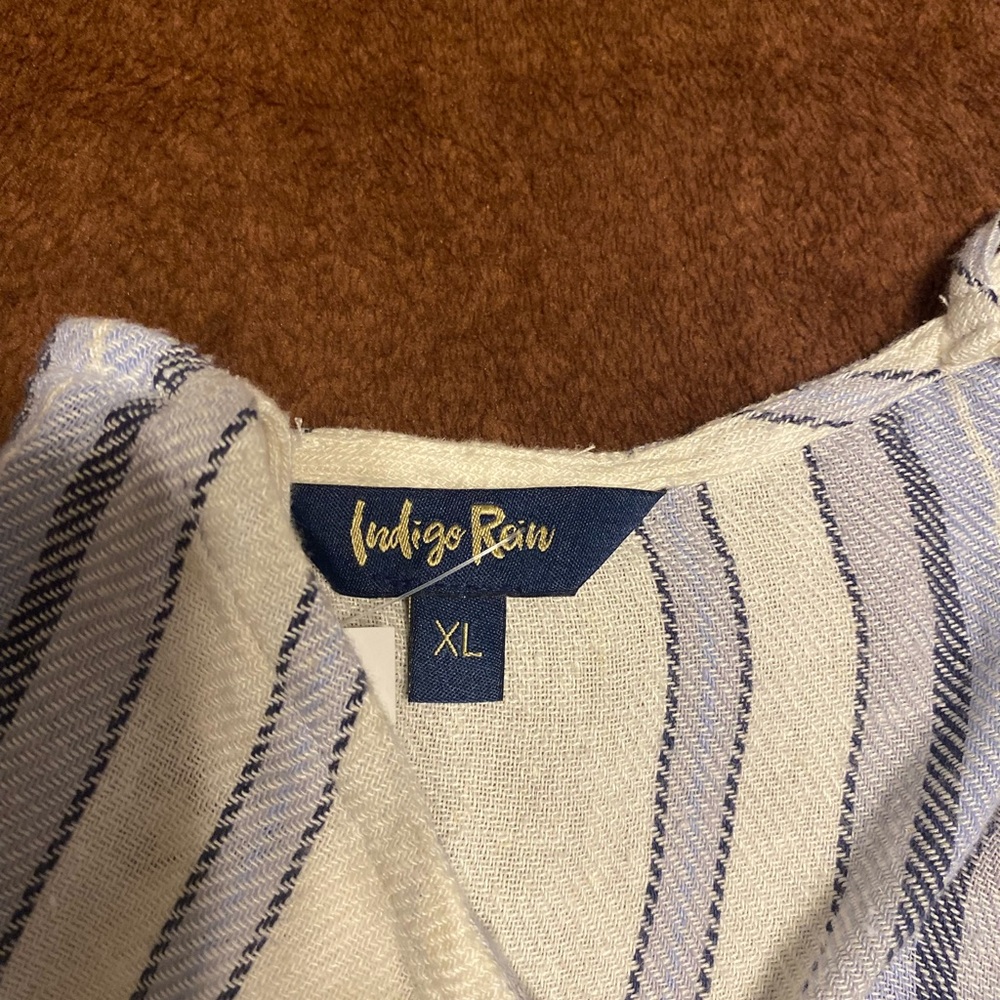 NWT Indigo Rein Striped Button-Down Dress - Picture 4 of 5